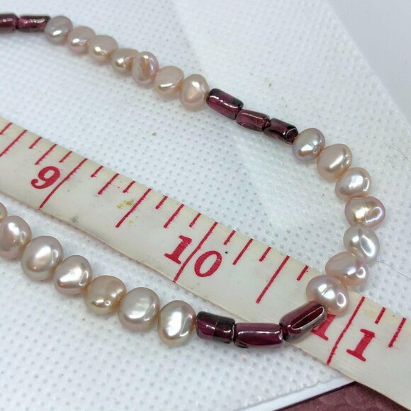 Vintage Beaded Necklace & Earrings Set Red White Snallygaster Store - Picture 9 of 12